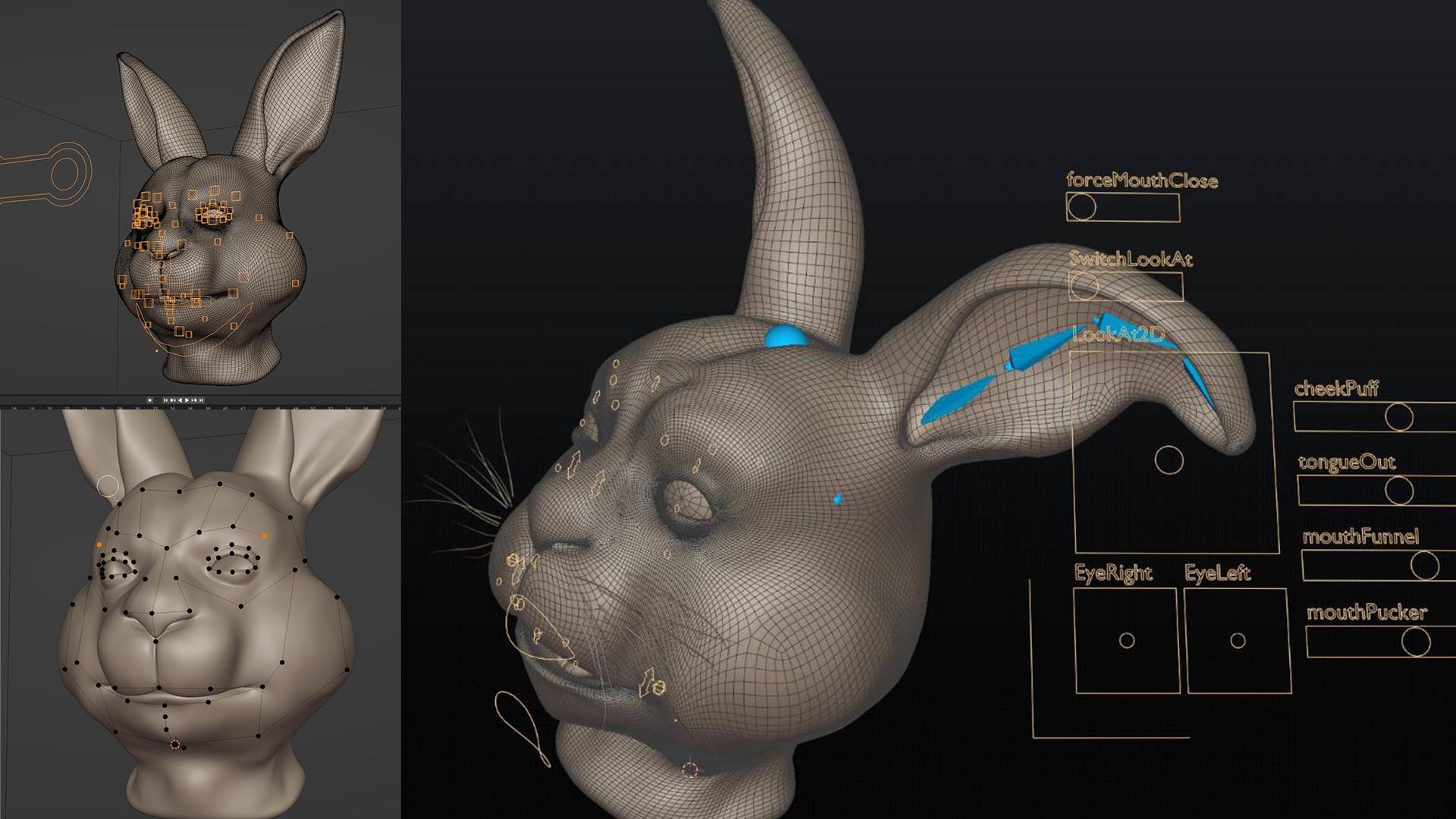Elitbet Money Bunny mascot 3D wireframe modelling — character development by Outfox Labs